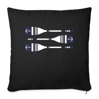 Pagaie - Housse de coussin décorative 45 x 45 cm - noir - Devant