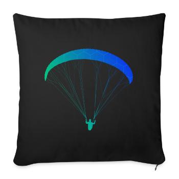 Paragliding Paragleiten Paraglider Paragleiter - Sofa pillowcase 17,3'' x 17,3'' (45 x 45 cm) - black - Front