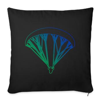 Women's Paragliding Paragliding Paragliding Paragliders - Sofa pillowcase 17,3'' x 17,3'' (45 x 45 cm) - black - Front