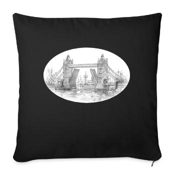 Tower Bridge - Sofakissenbezug 45 x 45 cm - Schwarz - Vorne