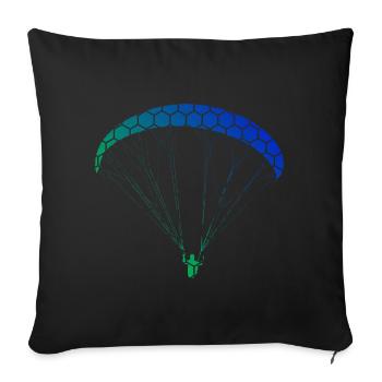 Paragliding Women Paragliding Men Paragliding - Sofa pillowcase 17,3'' x 17,3'' (45 x 45 cm) - black - Front