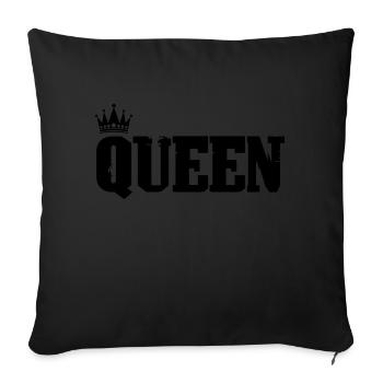 Queen - Sofa pillowcase 17,3'' x 17,3'' (45 x 45 cm) - black - Front