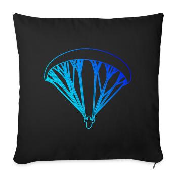 Paragleiten Gleitschirm Parapente Paragleiter - Housse de coussin décorative 45 x 45 cm - noir - Devant