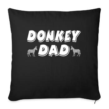 Donkey - Sofa pillowcase 17,3'' x 17,3'' (45 x 45 cm) - black - Front
