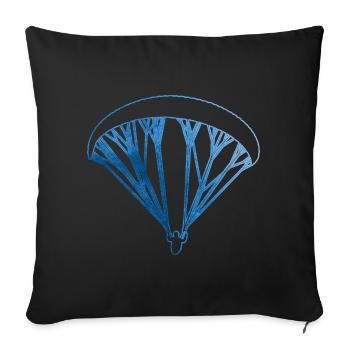 Paragliding Paraglider Men Paragliding - Sofa pillowcase 17,3'' x 17,3'' (45 x 45 cm) - black - Front