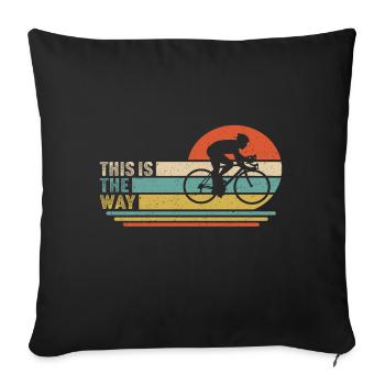 C’est ainsi que T-shirt cyclisme cadeau pour cycliste - Housse de coussin décorative 45 x 45 cm - noir - Devant