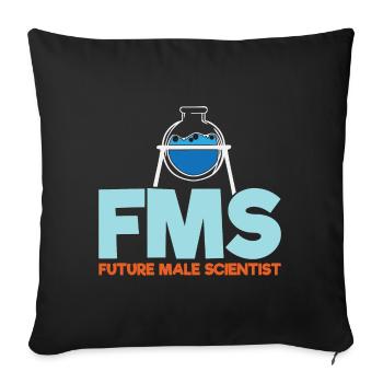 Future Male Scientist - Sofa pillowcase 17,3'' x 17,3'' (45 x 45 cm) - black - Front