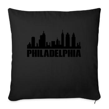 Philadelphie - Housse de coussin décorative 45 x 45 cm - noir - Devant