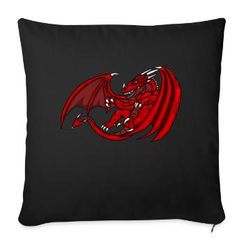 Logo Dragon Nouveau - Housse de coussin décorative 45 x 45 cm - noir - Devant