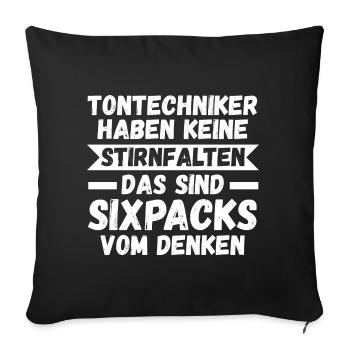 Toningenieur Tontechnik Tontechniker - Sofakissenbezug 45 x 45 cm - Schwarz - Vorne