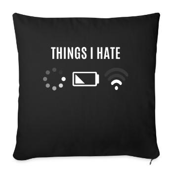 Lustiges Programmierer Computer Gamer Geschenk - Sofakissenbezug 45 x 45 cm - Schwarz - Vorne