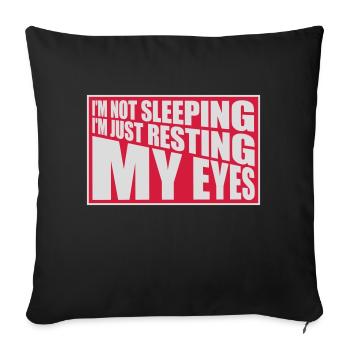 im not sleeping Quote - Sofa pillowcase 17,3'' x 17,3'' (45 x 45 cm) - black - Front