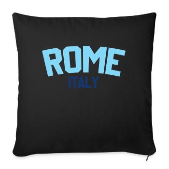 Rome Italy - Sofa pillowcase 17,3'' x 17,3'' (45 x 45 cm) - black - Front