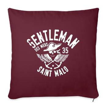 Gentleman des mers - Housse de coussin décorative 45 x 45 cm - bordeaux - Devant