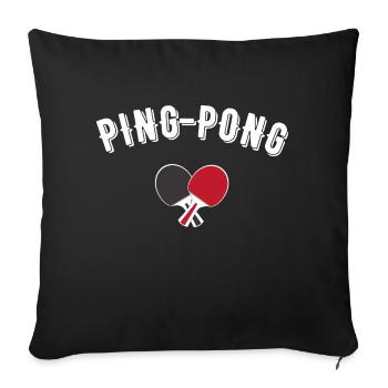 ping pong - Housse de coussin décorative 45 x 45 cm - noir - Devant