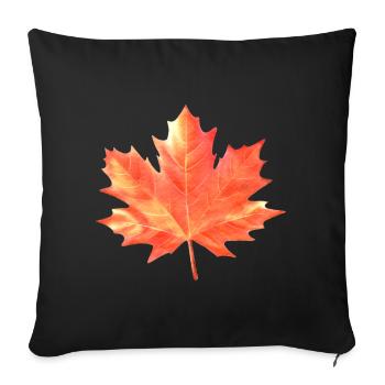 Maple Leaf Colorful Colors Maple Tree Forest Warm - Sofa pillowcase 17,3'' x 17,3'' (45 x 45 cm) - black - Front