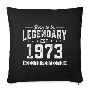 Legendary since 1973 - Sofa pillowcase 17,3'' x 17,3'' (45 x 45 cm) - black - Front