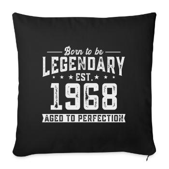 Légendaire depuis 1968 - Housse de coussin décorative 45 x 45 cm - noir - Devant