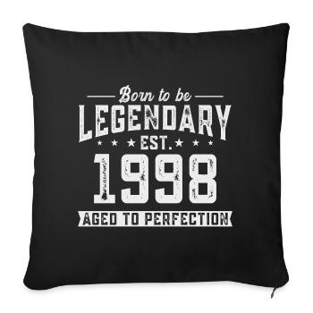 Légendaire depuis 1998 - Housse de coussin décorative 45 x 45 cm - noir - Devant