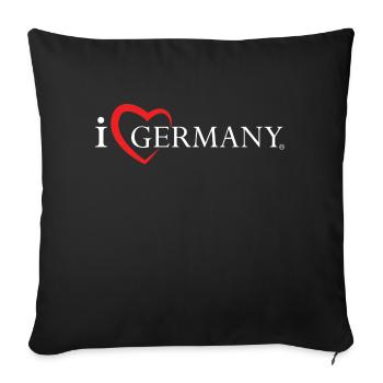 i love germany new - Sofakissenbezug 45 x 45 cm - Schwarz - Vorne