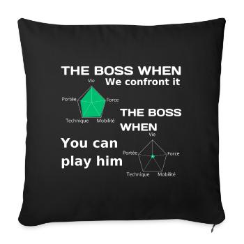 Mentalité de combattant : Vous pouvez le jouer - Housse de coussin décorative 45 x 45 cm - noir - Devant