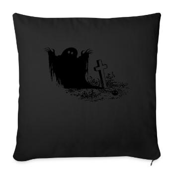 Ghost - Sofa pillowcase 17,3'' x 17,3'' (45 x 45 cm) - black - Front