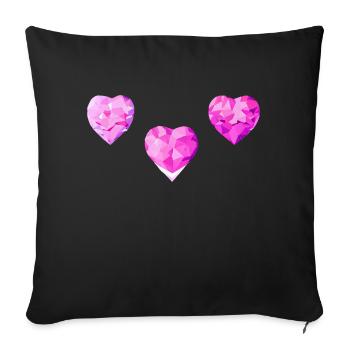 Mother's Day Valentine's Day Engagement Wedding Love - Sofa pillowcase 17,3'' x 17,3'' (45 x 45 cm) - black - Front