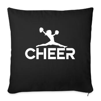 Cheerleading perfektes Geschenk Geburtstag - Sofakissenbezug 45 x 45 cm - Schwarz - Vorne
