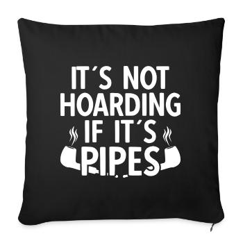 Tuyaux - Housse de coussin décorative 45 x 45 cm - noir - Devant