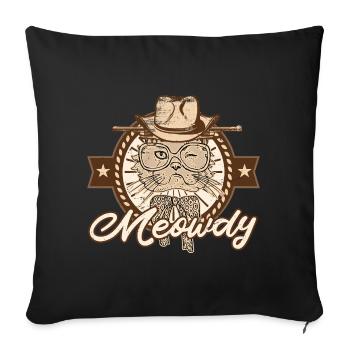 meawdy - Sofakissenbezug 45 x 45 cm - Schwarz - Vorne