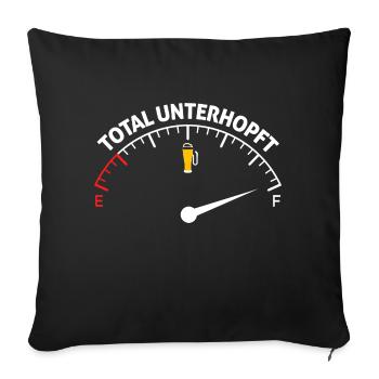 total unterhopft tachometer - Sofakissenbezug 45 x 45 cm - Schwarz - Vorne