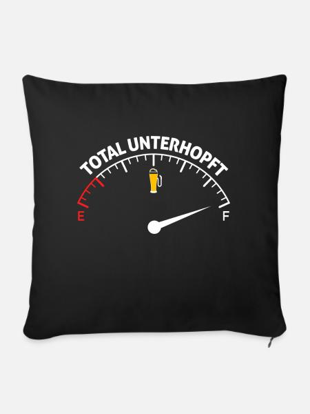 total unterhopft tachometer - Sofakissenbezug 45 x 45 cm - Schwarz