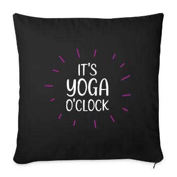 C’est Yoga O’clock - Housse de coussin décorative 45 x 45 cm - noir - Devant