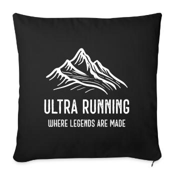 Ultra Running - Là où les légendes se font - Housse de coussin décorative 45 x 45 cm - noir - Devant