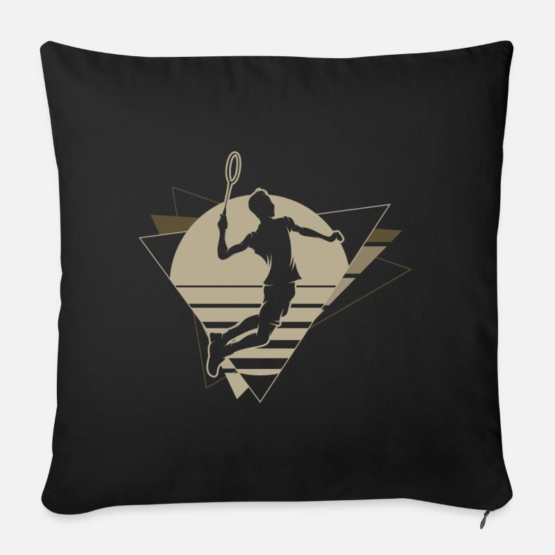 Badminton - Sofakissenbezug 45 x 45 cm - Schwarz