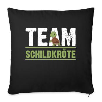 Schildkröte Schildkröten - Sofakissenbezug 45 x 45 cm - Schwarz - Vorne