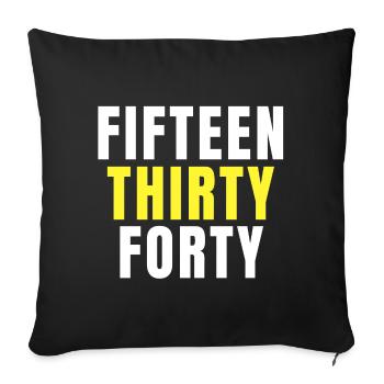 tennis, fan de tennis, balle de tennis - Housse de coussin décorative 45 x 45 cm - noir - Devant