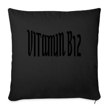 Vitamine B12 - Housse de coussin décorative 45 x 45 cm - noir - Devant