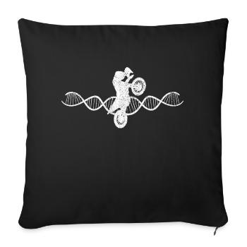 Moto Motocross Fan de moto Motocycliste - Housse de coussin décorative 45 x 45 cm - noir - Devant