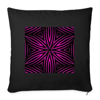 Spiral meets star - Lillrose - Sofa pillowcase 17,3'' x 17,3'' (45 x 45 cm) - black - Front