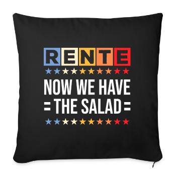 Lustige Rentner Sprüche Deutsch Lehrer Denglisch - Sofakissenbezug 45 x 45 cm - Schwarz - Vorne