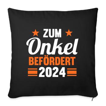 Werdender Onkel 2042 - Sofakissenbezug 45 x 45 cm - Schwarz - Vorne