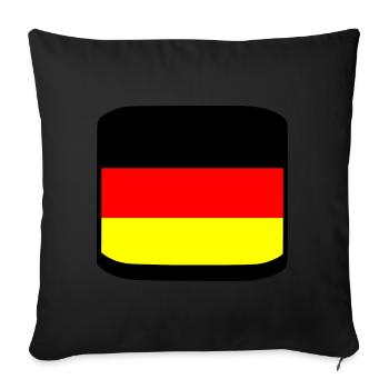 Deutsche Flagge - Sofakissenbezug 45 x 45 cm - Schwarz - Vorne