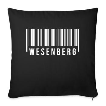 Wesenberg Strichcode - Sofakissenbezug 45 x 45 cm - Schwarz - Vorne