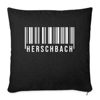 Herschbach Westerwald - Sofakissenbezug 45 x 45 cm - Schwarz - Vorne