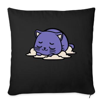 Baby sleeping cat - Sofa pillowcase 17,3'' x 17,3'' (45 x 45 cm) - black - Front