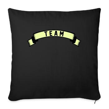 équipe - Housse de coussin décorative 45 x 45 cm - noir - Devant