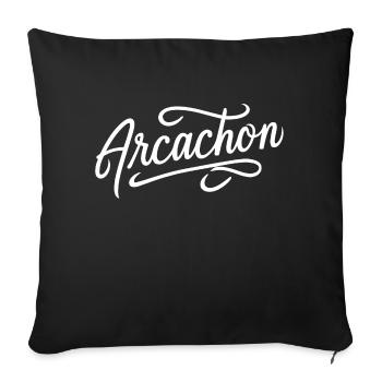 Arcachon - Housse de coussin décorative 45 x 45 cm - noir - Devant