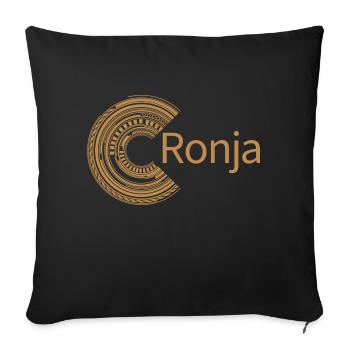 Für Ronja - Sofakissenbezug 45 x 45 cm - Schwarz - Vorne