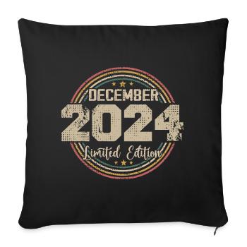Les Légendes Sont Nées En Décembre 2024 - 2024 - Housse de coussin décorative 45 x 45 cm - noir - Devant